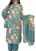 Bahaar Sage Green Floral Suit Set