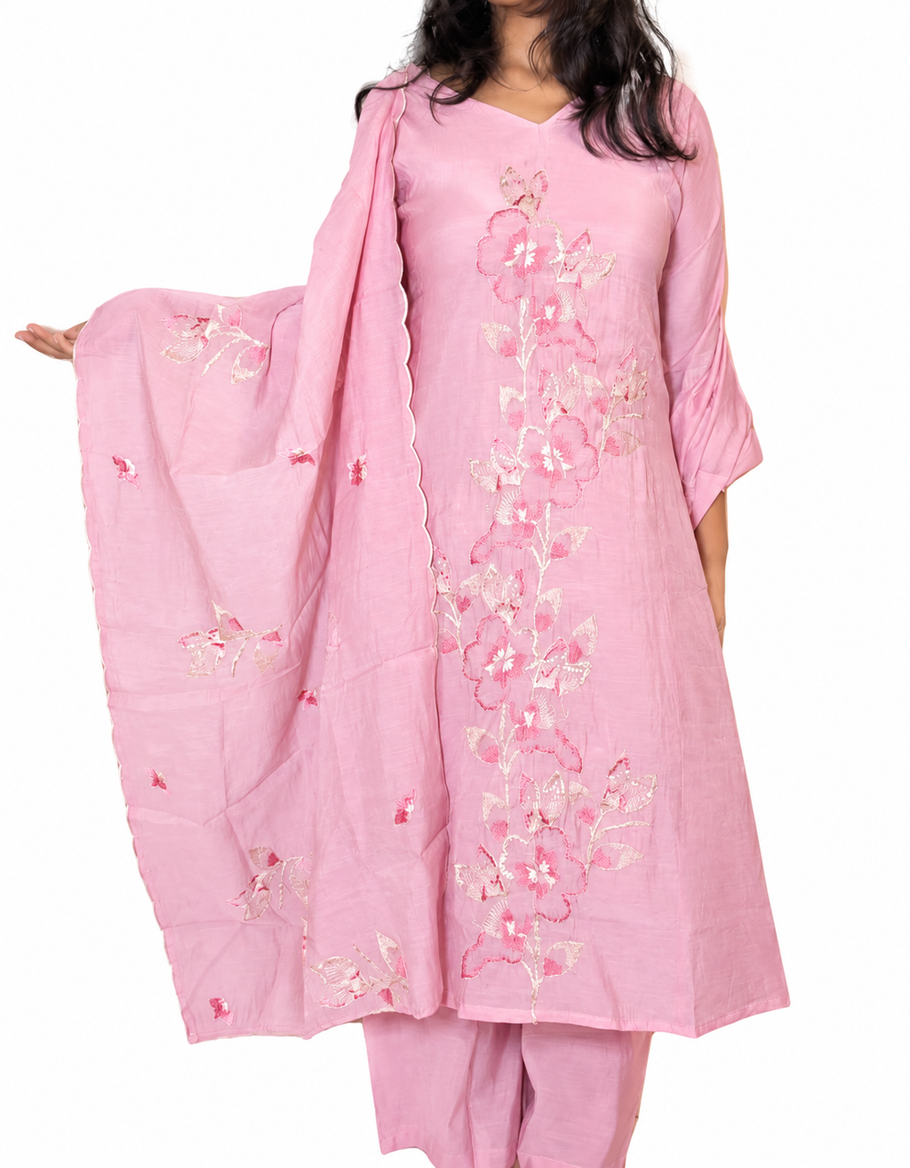 Gulnaar Pink Suit Set