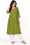 Urbanpurple olive-green two piece suit set