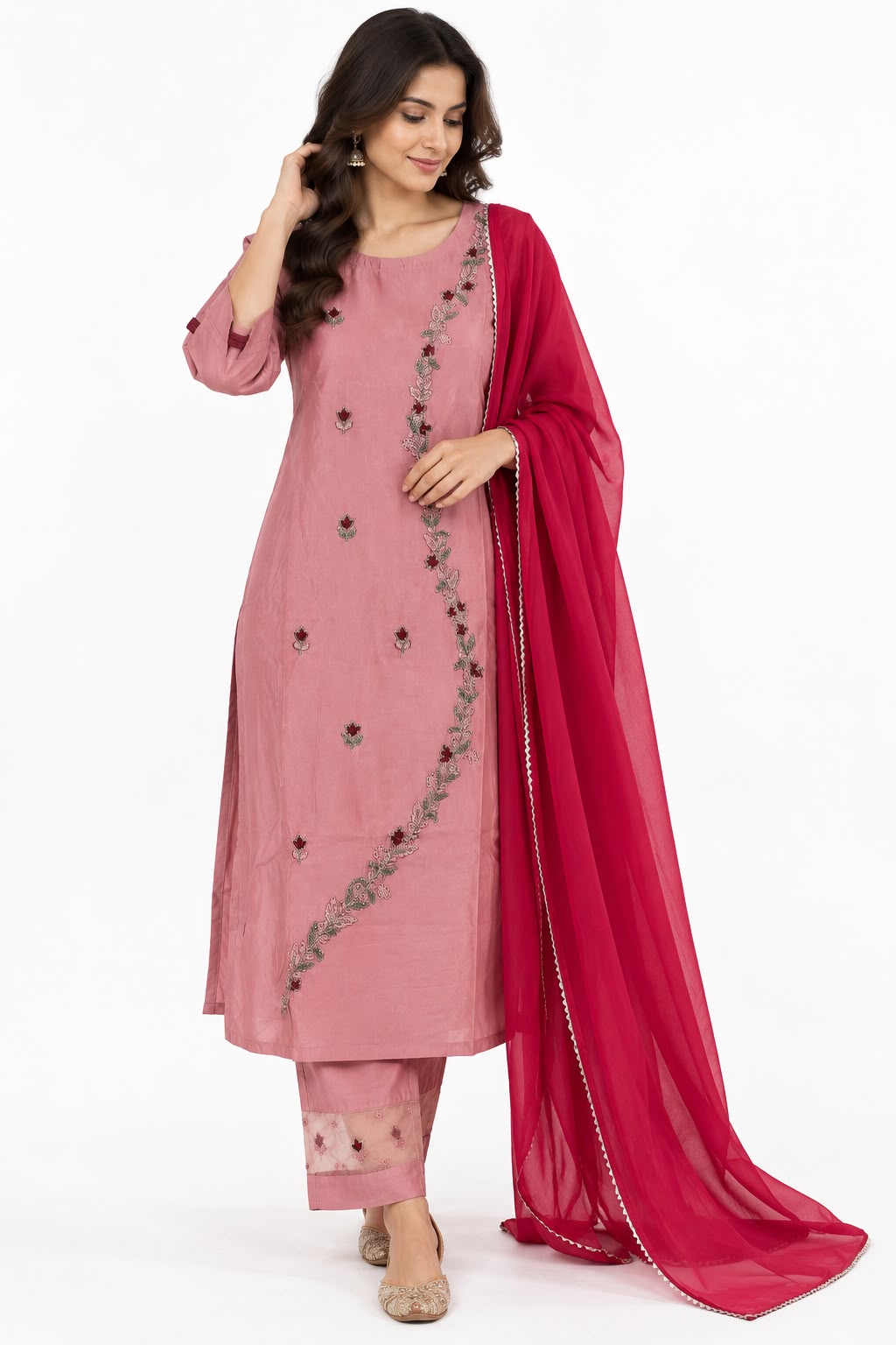 Tanisha dusty-rose suit set