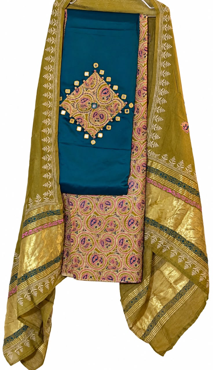 Mehendi sa Rang unstitched suit set