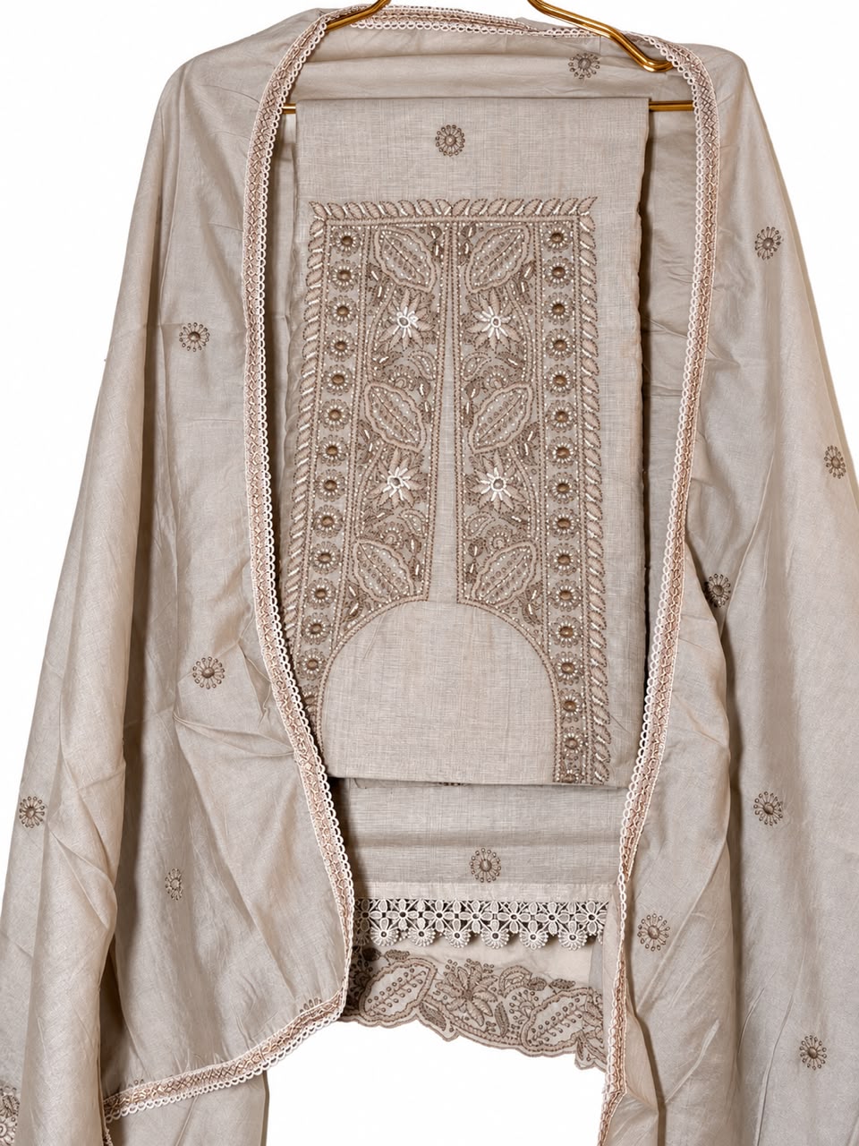 Badaami Noor unstitched suit set