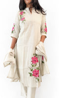 Gulnaar Ivory Elegant Suit